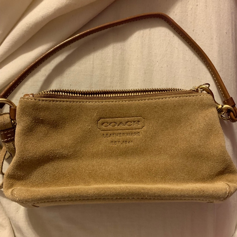 Coach suede wristlet